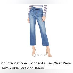 INC International Concepts Inc Straight Leg
Regular Fit With Tie Front Size 6